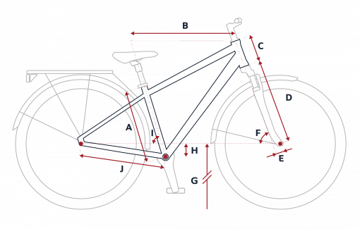 Peugeot T02 Gent trekking bike geometry