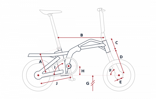 Peugeot eF01 folding bike geometry