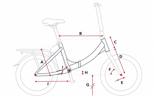 Peugeot eF02 folding bike geometry